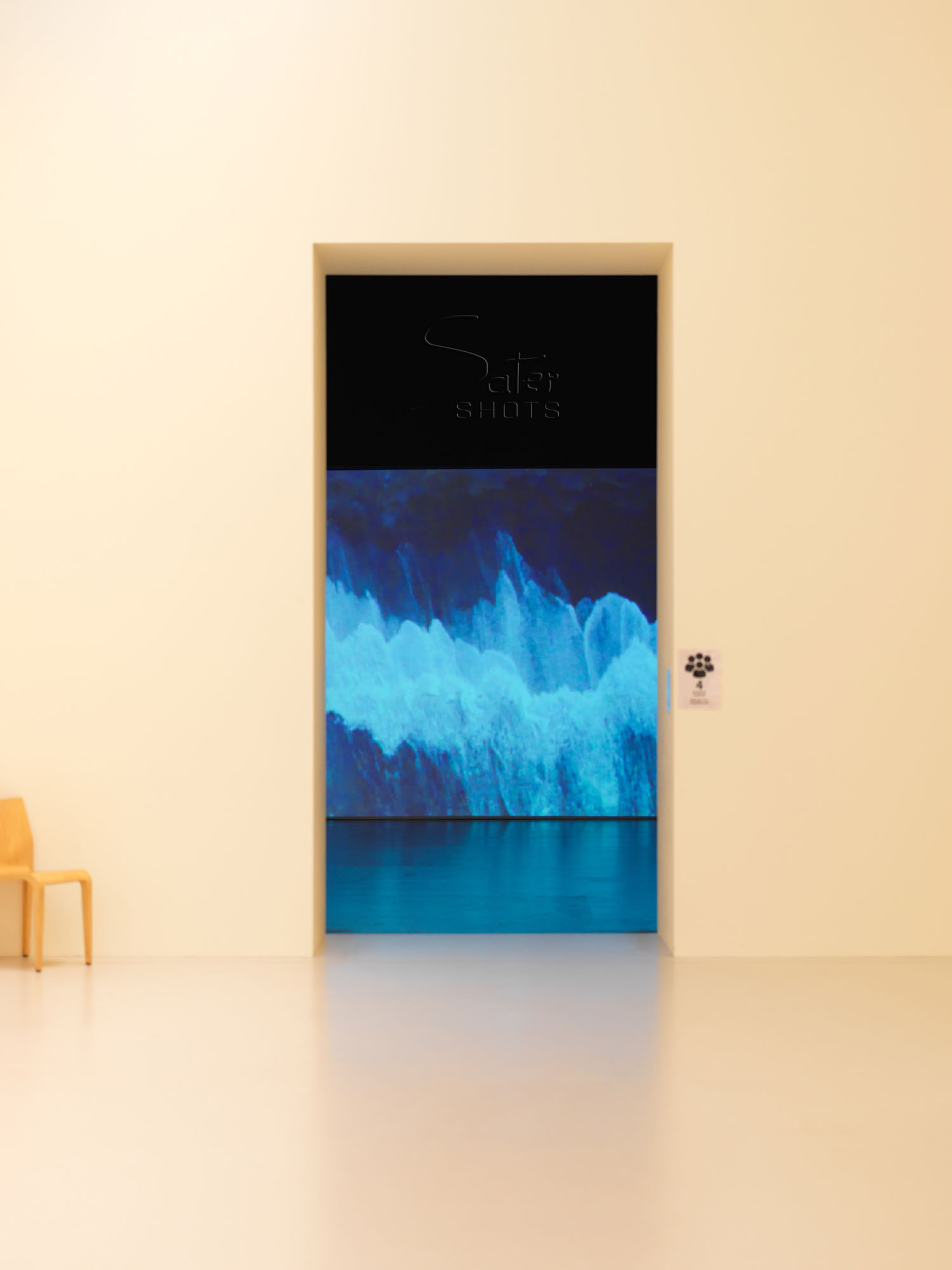 Artwork installation of waves