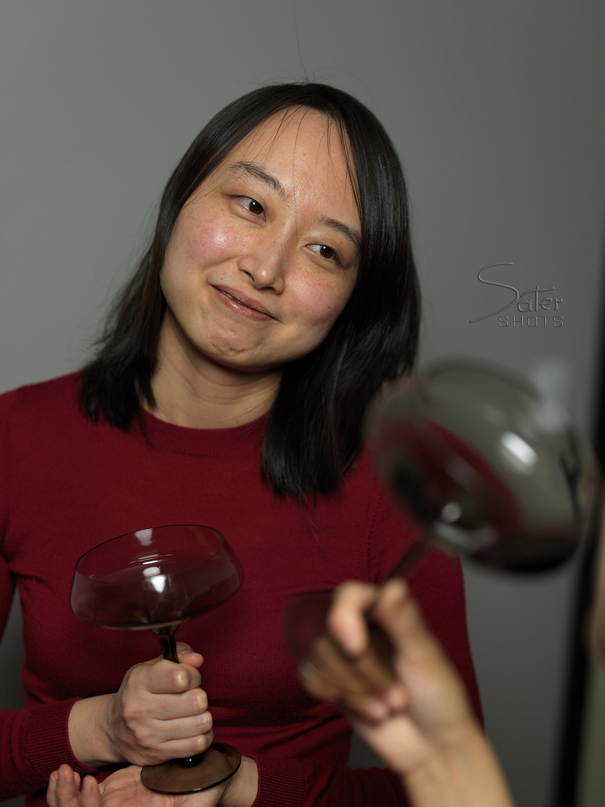 Women drinking wine